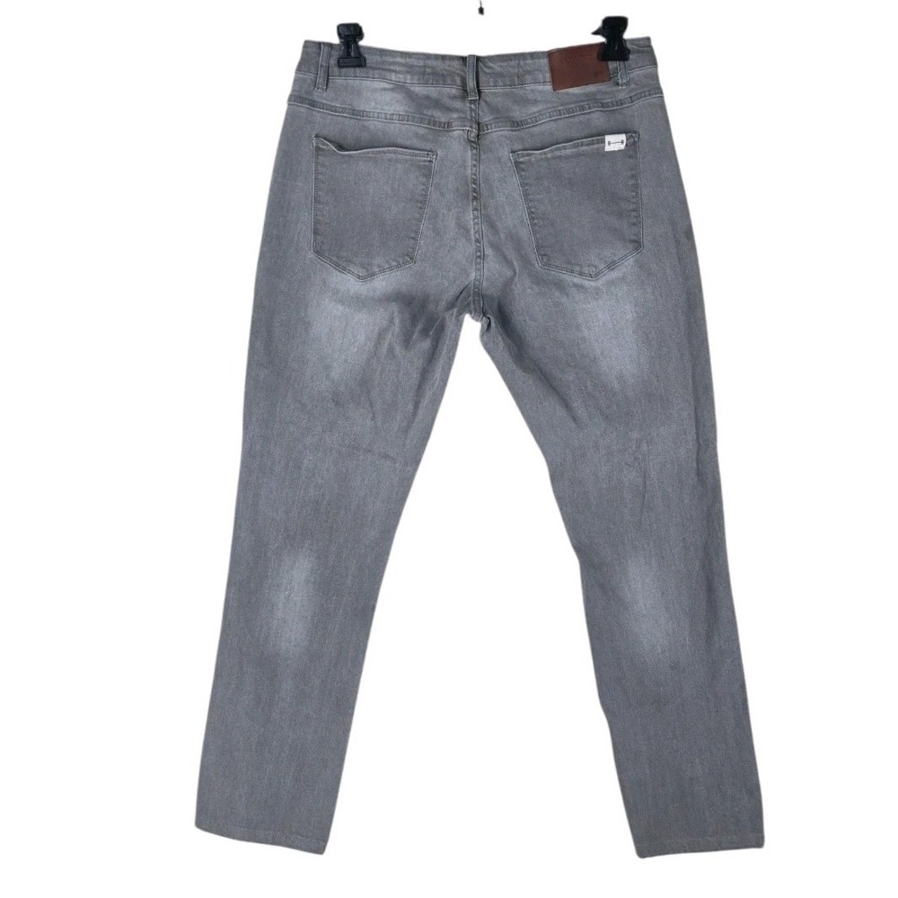 Barbell Apparel Jeans Mens 36 (35x29.5)Athletic Fit Grey Stretch Denim Grey Wash - Picture 2 of 16